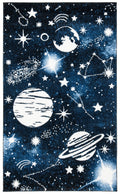 SAFAVIEH Carousel Kids Collection Accent Rug - 23 x 4, Dark Blue & Light Blue, Non-Shedding & Easy Care, Ideal for High Traffi