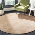 SAFAVIEH Vision Collection Area Rug - 4 Round, Light Brown, Modern Ombre Tonal Chic Design, Non-Shedding & Easy Care, Ideal for