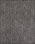 Unique Loom Outdoor Solid Collection Area Rug (7' 10'' X 10' Rectangle Black/Ivory)