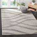 SAFAVIEH Adirondack Collection Area Rug - 51 x 76, Cream & Grey, Modern Wave Distressed Design, Non-Shedding & Easy Care, Idea