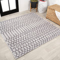Jonathan Y Smb108I-5Sq Ourika Moroccan Geometric Textured Weave Indoor Outdoor Area Rug, Bohemian, Rustic, Scandinavian Easy Cle