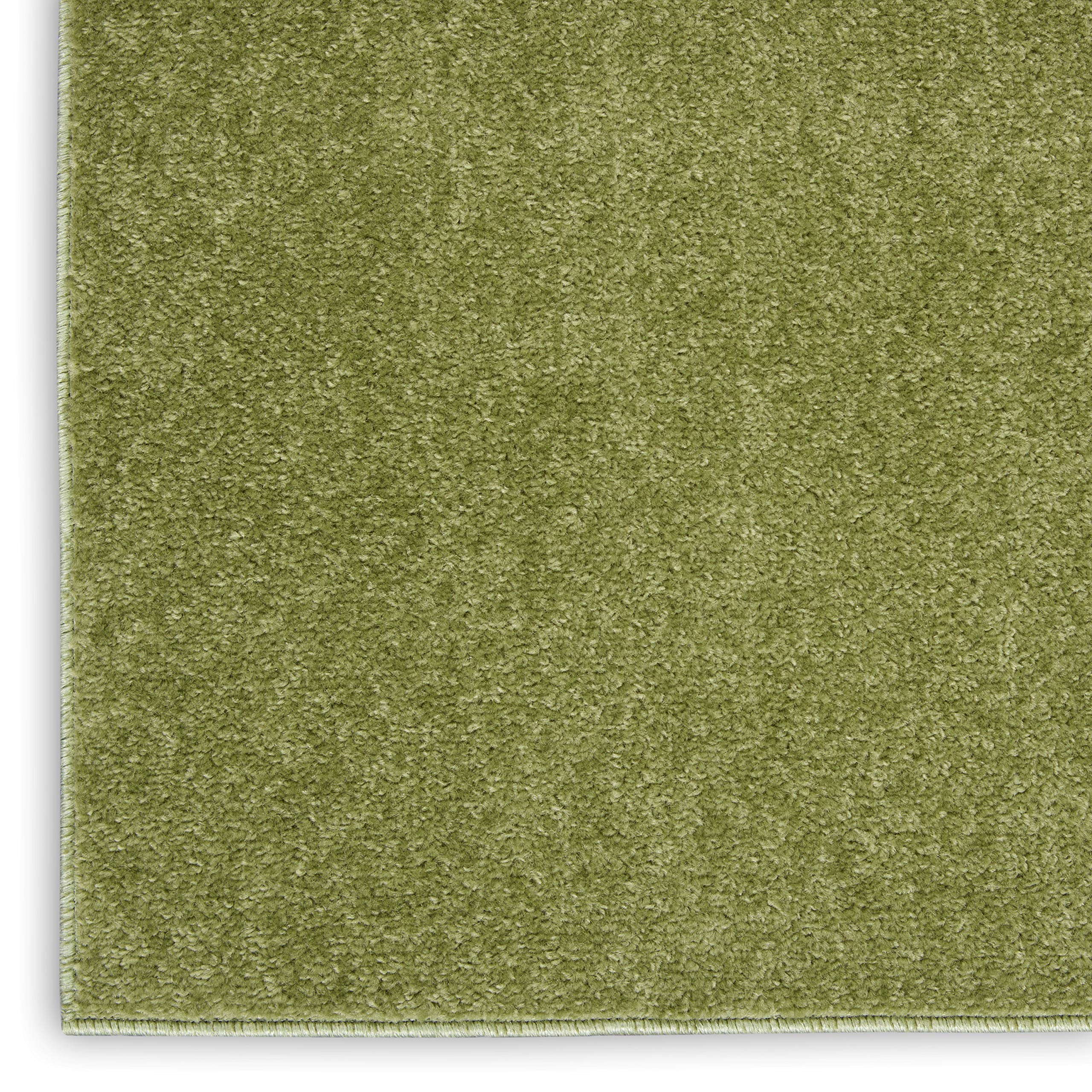 Nourison Essentials Solid Contemporary Green, Runner Area Rug, 2' X 6'