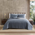Eddie Bauer - King Quilt Set, Reversible Bedding With Matching Shams, Lightweight Home Decor For All Seasons (Hidden Lake Blue,