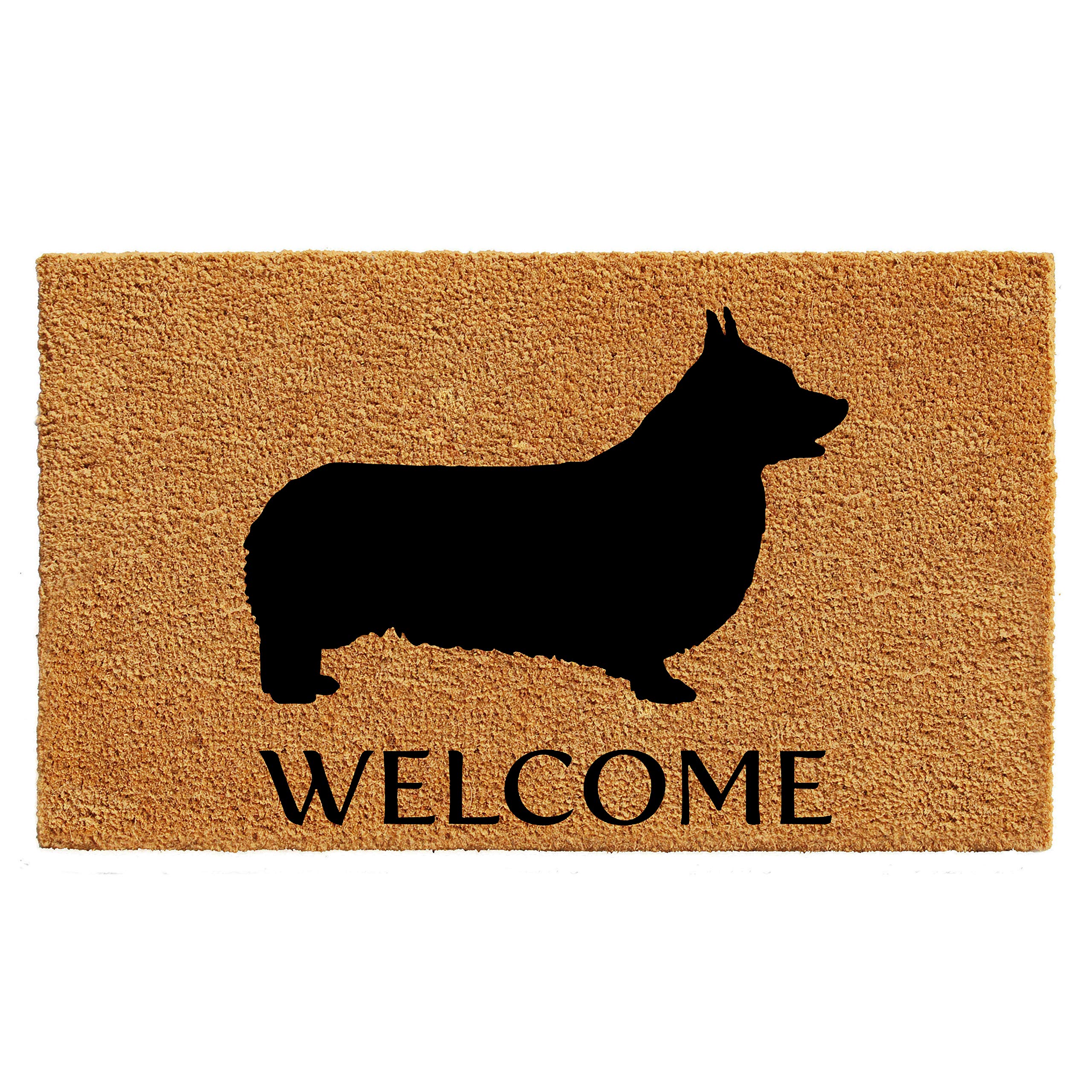 Calloway Mills Az105612436 Pembroke Welsh Corgi Doormat 24' X 36', Natural/Black