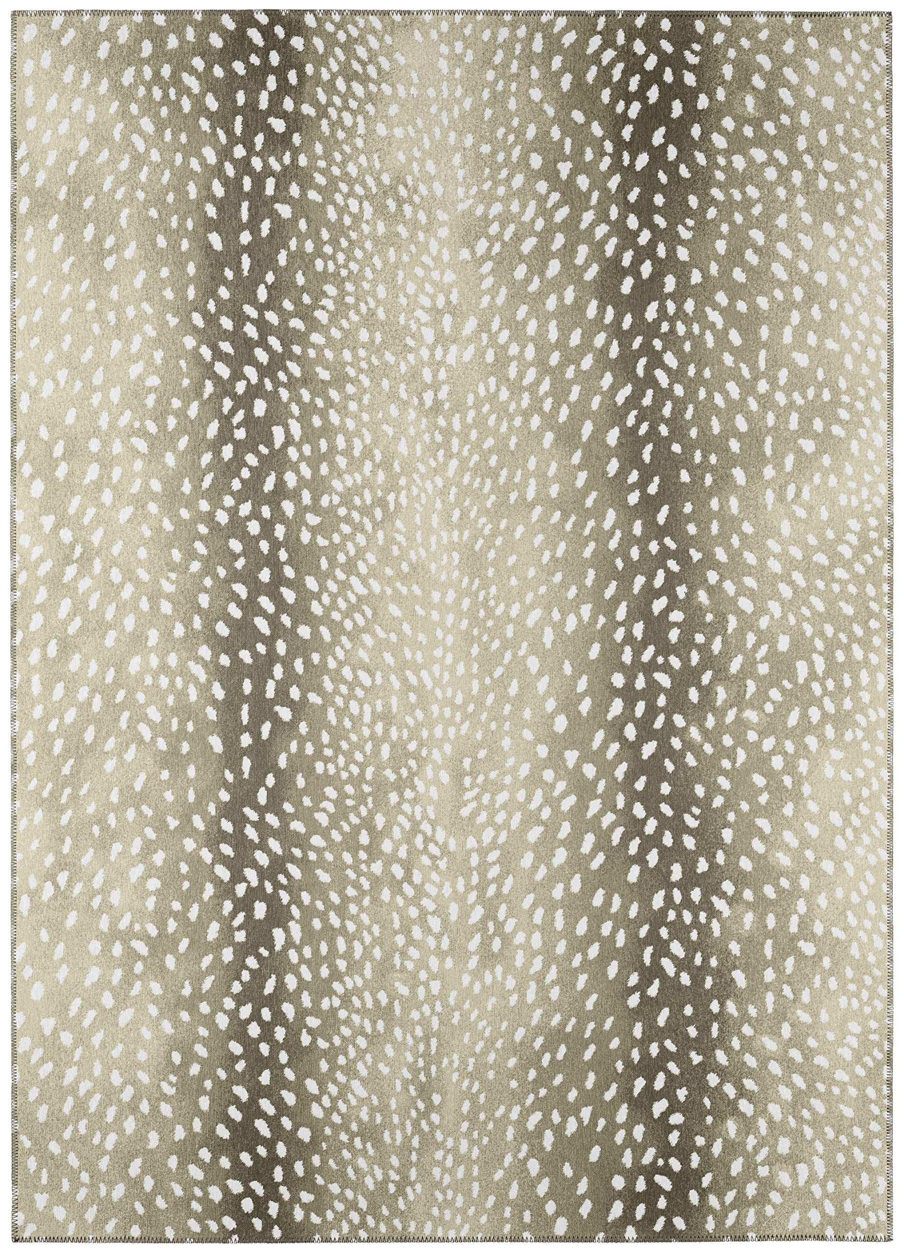 Addison Rugs Safari Asf33 Fawn Washable 9' X 12' Indoor Outdoor Area Rug, Easy Clean, Machine Washable, Non Shedding, Bedroom, Entry, Living Room, Dining Room, Kitchen, Patio Rug