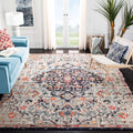 SAFAVIEH Madison Collection 67 Square Beige / Black MAD447B Boho Chic Medallion Distressed Non-Shedding Living Room Bedroom Din