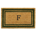 Calloway Mills 153042436F Sage Green Border 24 x 36 Monogram Doormat, (Letter F)