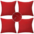 Demetex 18X18 Pillow Covers Outdoor Square Throw Pillow Covers Accent Waterproof Linen Pillowcases For Sofa Couch Bed And Hangin