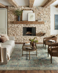 Loloi Magnolia Home by Joanna Gaines x Banks Ocean/Spice 7-6 x 9-6 Area Rug