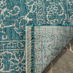 Safavieh Courtyard Collection 8' X 11' Turquoise Cy8680 Indoor/ Outdoor Waterproof Easy-Cleaning Patio Backyard Mudroom Area-Rug