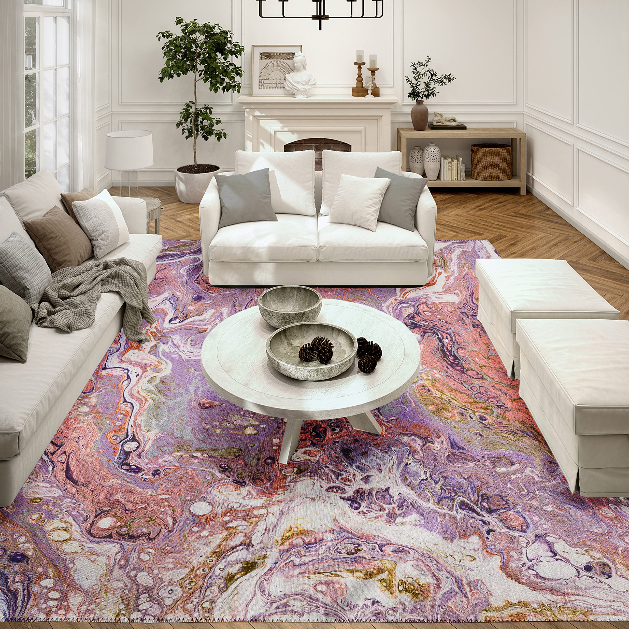 Addison Rugs Karina Akc36 Taffy 5' X 7'6" Indoor Outdoor Area Rug, Easy Clean, Machine Washable, Non Shedding, Bedroom, Entry, Living Room, Dining Room, Kitchen, Patio Rug