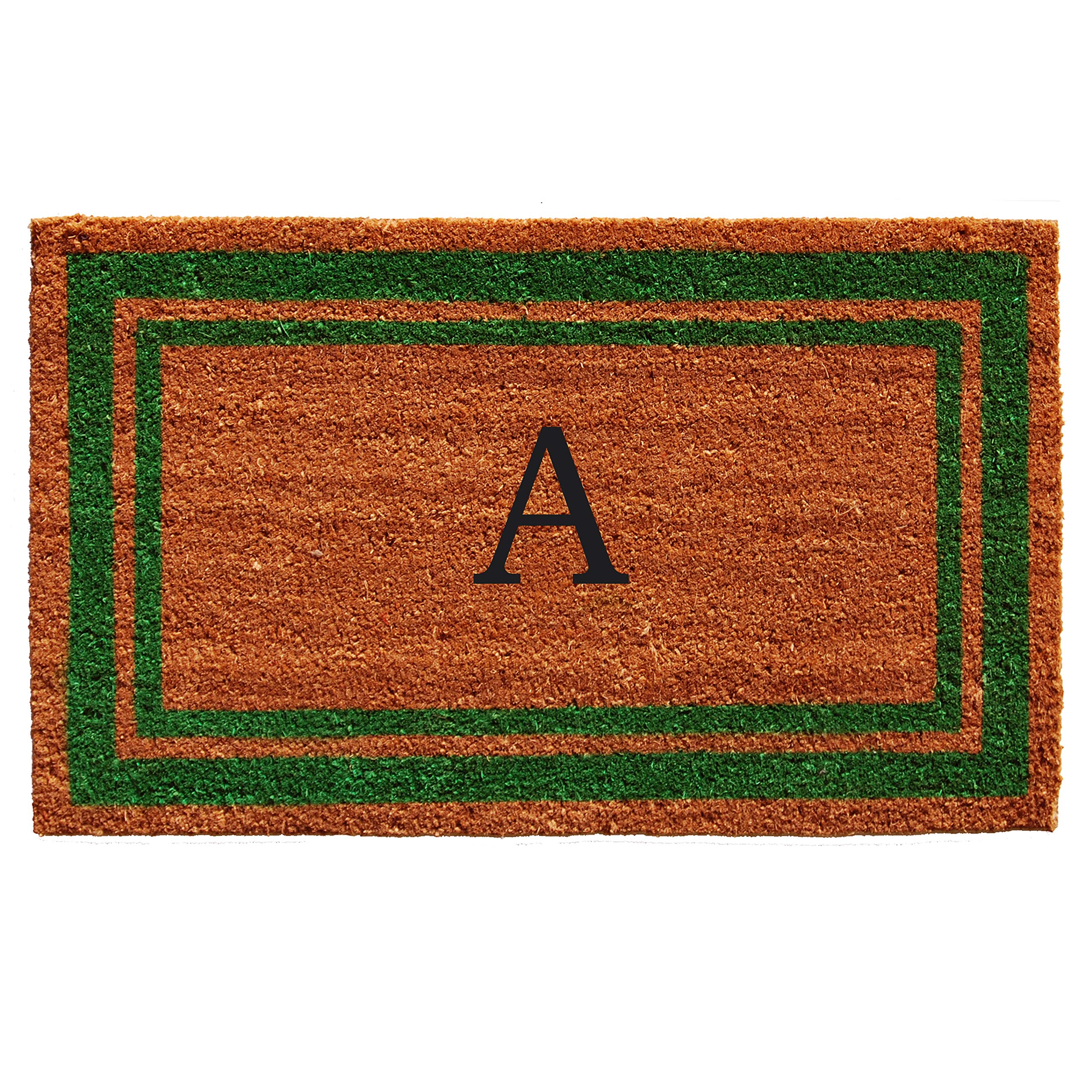 Calloway Mills Green Border 24 x 36 Monogram Doormat (Letter A)