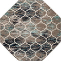 Unique Loom Trellis Frieze Collection Area Rug - Rounded (7' 10'' Octagon, Blue Multi/ Ivory)