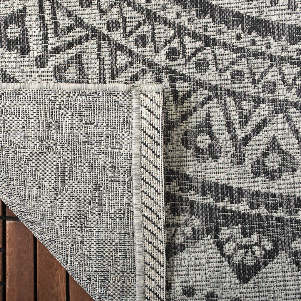 Safavieh Courtyard Collection 9' X 12' Light Grey/Black Cy8734 Indoor/ Outdoor Waterproof Easy Cleaning Patio Backyard Mudroom Area Rug
