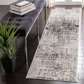 SAFAVIEH Adirondack Collection Runner Rug - 2'6'' x 12', Silver & Black, Modern Abstract Design, Non-Shedding & Easy Care, Ideal