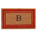 Calloway Mills 153031830B Red Border 18 x 30 Monogram Doormat, (Letter B)