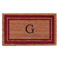 Calloway Mills 152992436G Burgundy Border 24 x 36 Monogram Doormat (Letter G)