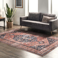 nuLOOM 2 x 3 SpinClean Machine Washable Stain-Resistant Area Rug with Non Slip Backing, Low Profile for Living Room, Bedroom, 