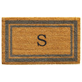 Calloway Mills 153022436S Periwinkle Border 24 x 36 Monogram Doormat, (Letter S)