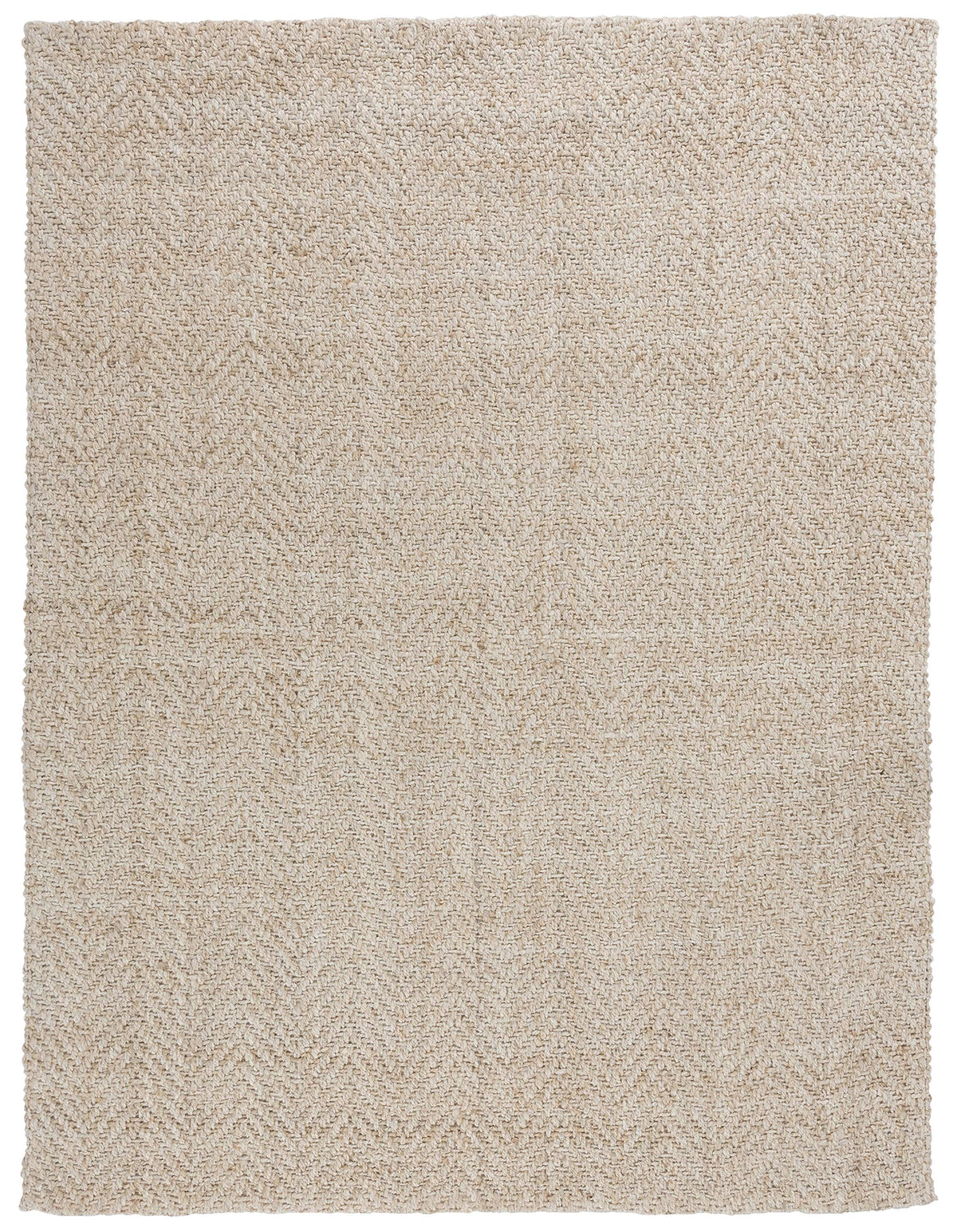 Kosas Home Chevron Handwoven Jute Area Rug, 9X12, Ivory