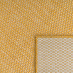 Solid Outdoor Rug For Patio Or Balcony Waterproof In Mottled Yellow, Size: 3'11' X 5'3'