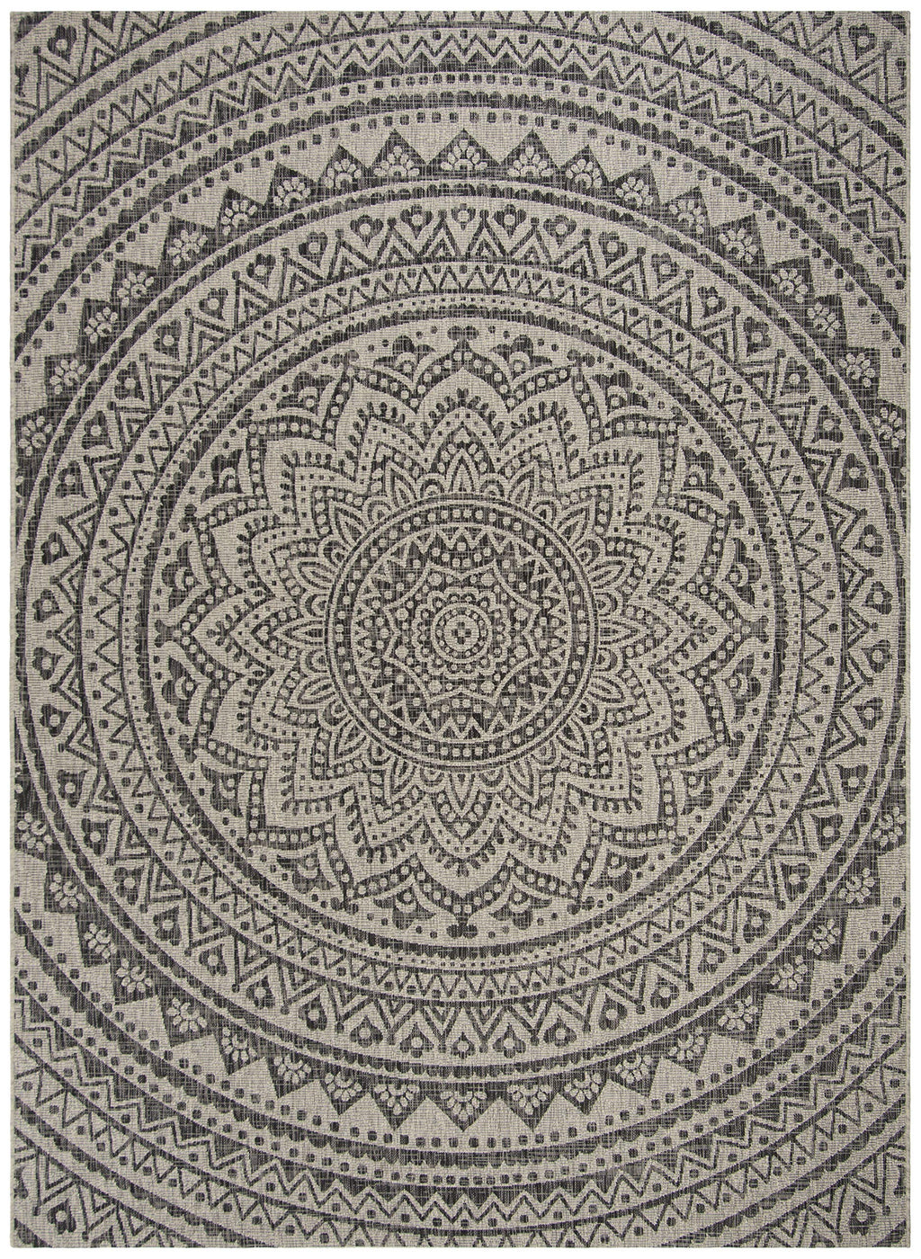 Safavieh Courtyard Collection 8' X 11' Light Grey/Black Cy8734 Indoor/ Outdoor Waterproof Easy Cleaning Patio Backyard Mudroom Area Rug