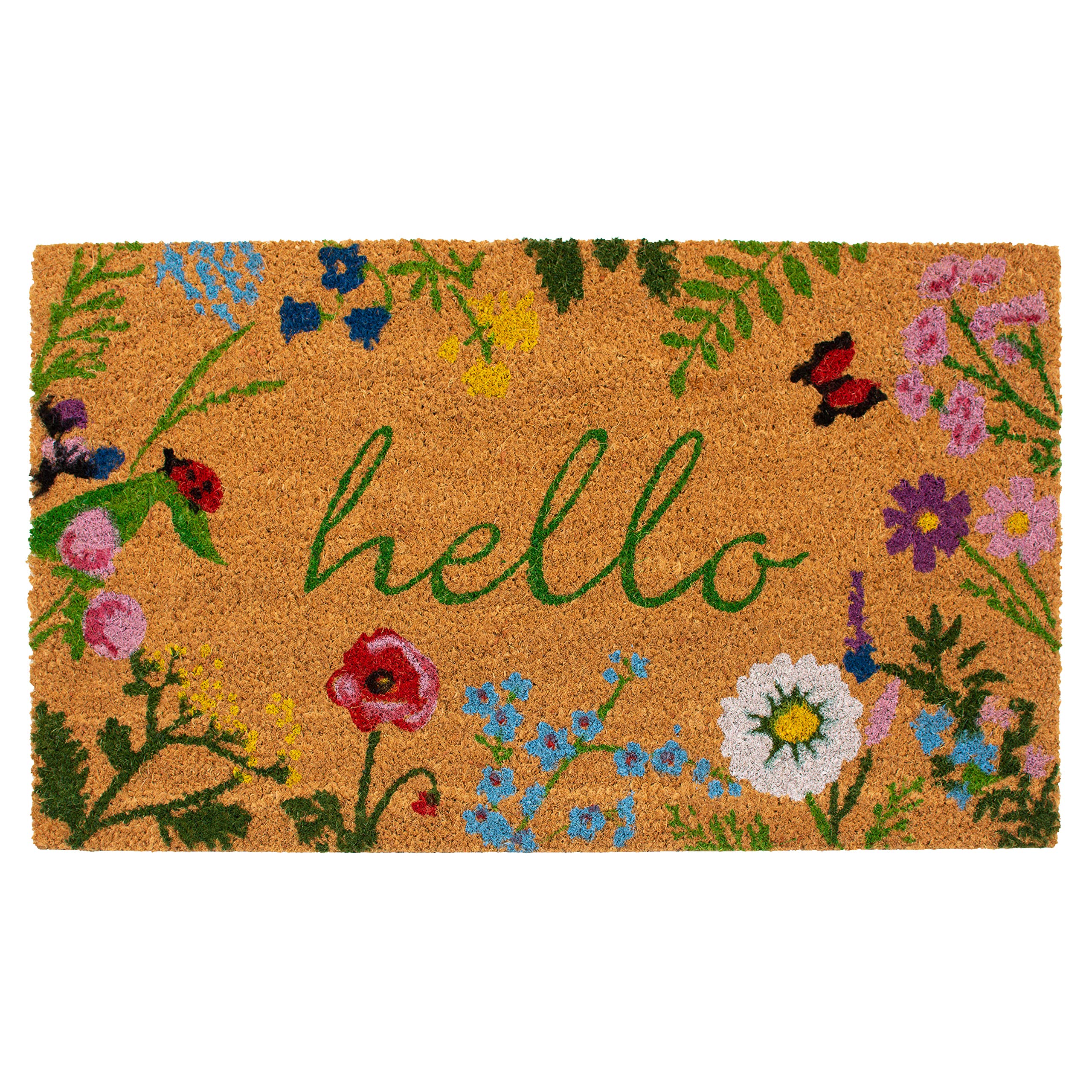 Calloway Mills AZ105991729 Floral Hello Doormat, 17 x 29, Multicolor