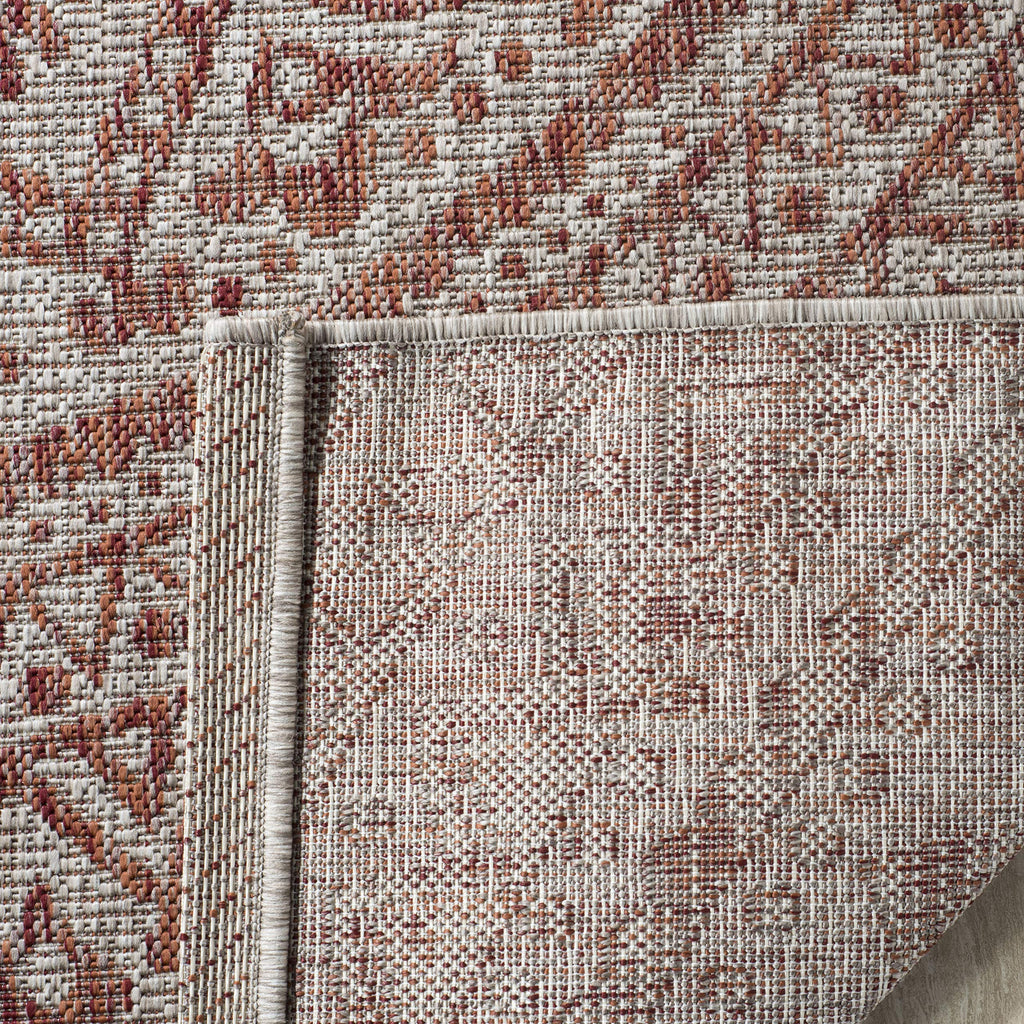 Safavieh Courtyard Collection 4' Square Light Beige/Terracotta Cy8734 Indoor/ Outside Waterproof Easy Cleansingpatio Backyard Mudroom Accent Mat