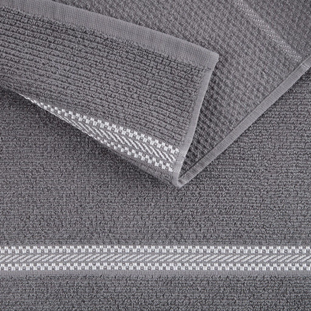 Martha Stewart Modern Waffle Kitchen Towel Set 6-Pack, Grey, 16''X28''