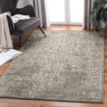 SAFAVIEH Evoke Collection 3 x 5 Silver / Ivory EVK256S Oriental Distressed Non-Shedding Living Room Bedroom Accent Rug