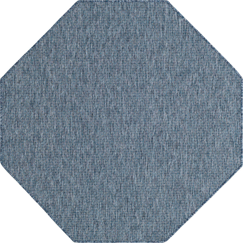 Unique Loom Outdoor Solid Collection Area Rug (5' Octagon Blue/Navy Blue)