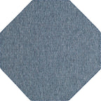 Unique Loom Outdoor Solid Collection Area Rug (5' Octagon Blue/Navy Blue)