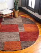 Unique Loom Autumn Collection Area Rug - Providence (3' 3'' Round, Multi/ Beige)