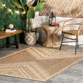 nuLOOM Landry Aztec Indoor/Outdoor Accent Rug, 2x3, Beige