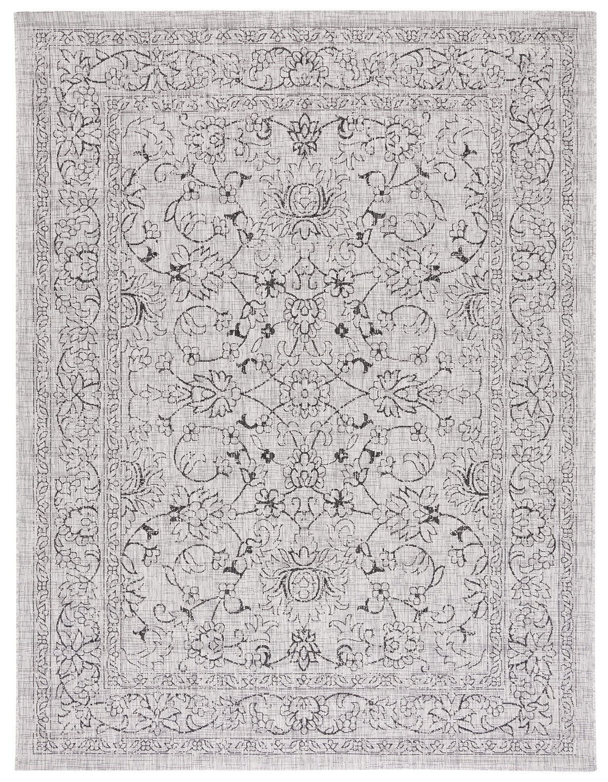 Safavieh Courtyard Collection 8' X 10' Grey/Black Cy8680 Indoor/ Outside Waterproof Easy Cleansingpatio Backyard Mudroom Area Mat