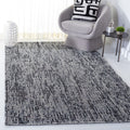SAFAVIEH Abstract Collection Area Rug - 8' x 10', Black & Grey, Handmade Wool, Ideal for High Traffic Areas in Living Room, Bedr