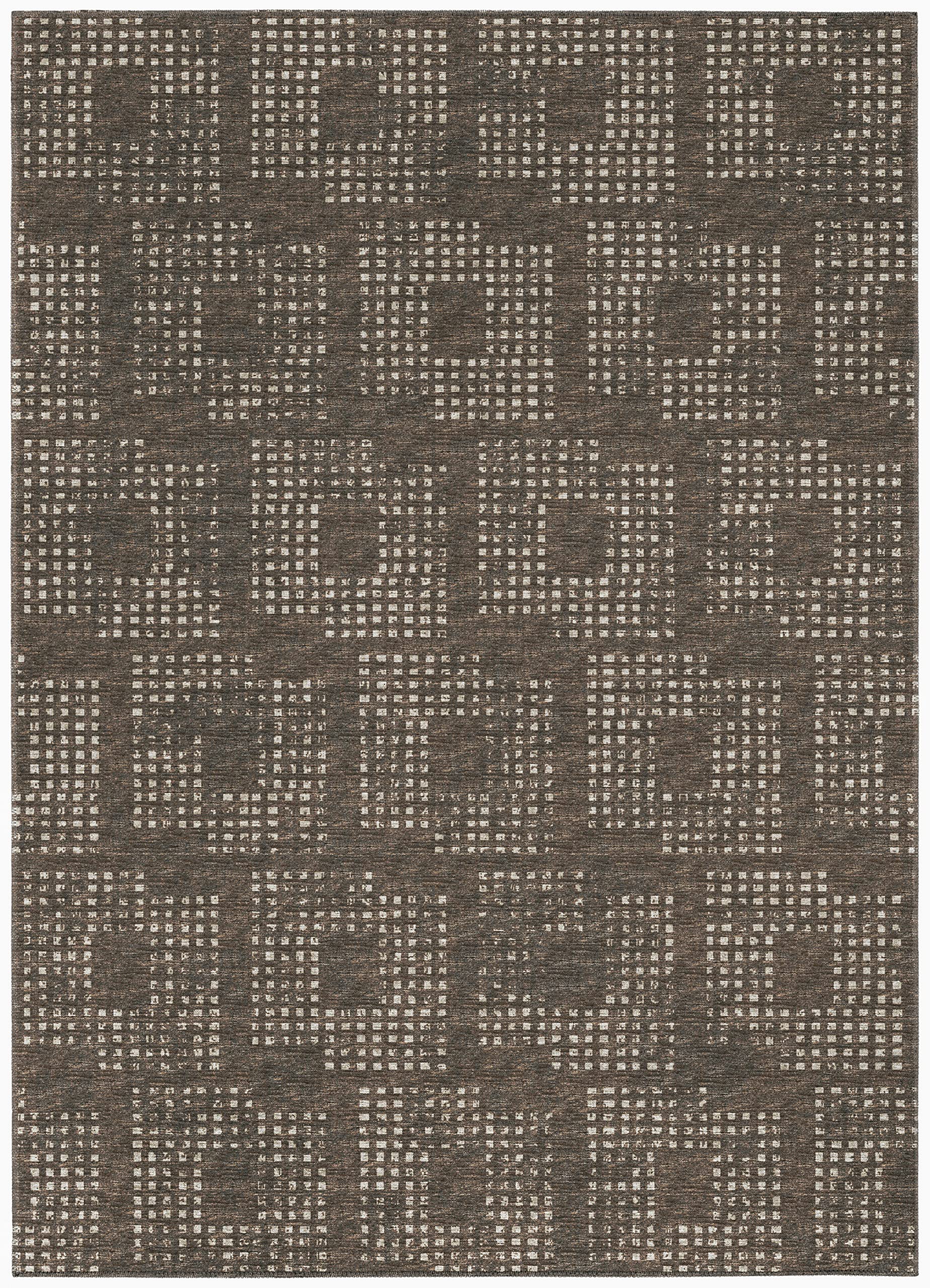 Addison Rugs Eleanor Aer31 Brown 8' X 10' Indoor Outdoor Area Rug, Easy Clean, Machine Washable, Non Shedding, Bedroom, Living Room, Dining Room, Kitchen, Patio Rug