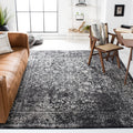 SAFAVIEH Evoke Collection Area Rug - 10 x 14, Black & Grey, Oriental Distressed Design, Non-Shedding & Easy Care, Ideal for Hi
