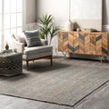 nuLOOM 8x10 Rigo Jute Hand Woven Area Rug, Grey, Solid Farmhouse Design, Natural Fiber, For Bedroom, Living Room, Dining Room, H