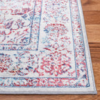 Safavieh Brentwood Collection 8' X 10' Ivory/Blue Bnt832B Medallion Distressed Non-Shedding Living Room Bedroom Dining Home Offi
