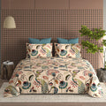 Loomlyfe Glace Cotton Floral 300 Tc All Season King Size Ac Comforter || Blanket || Duvet For Double Bed With 1 Flat Bedsheet An