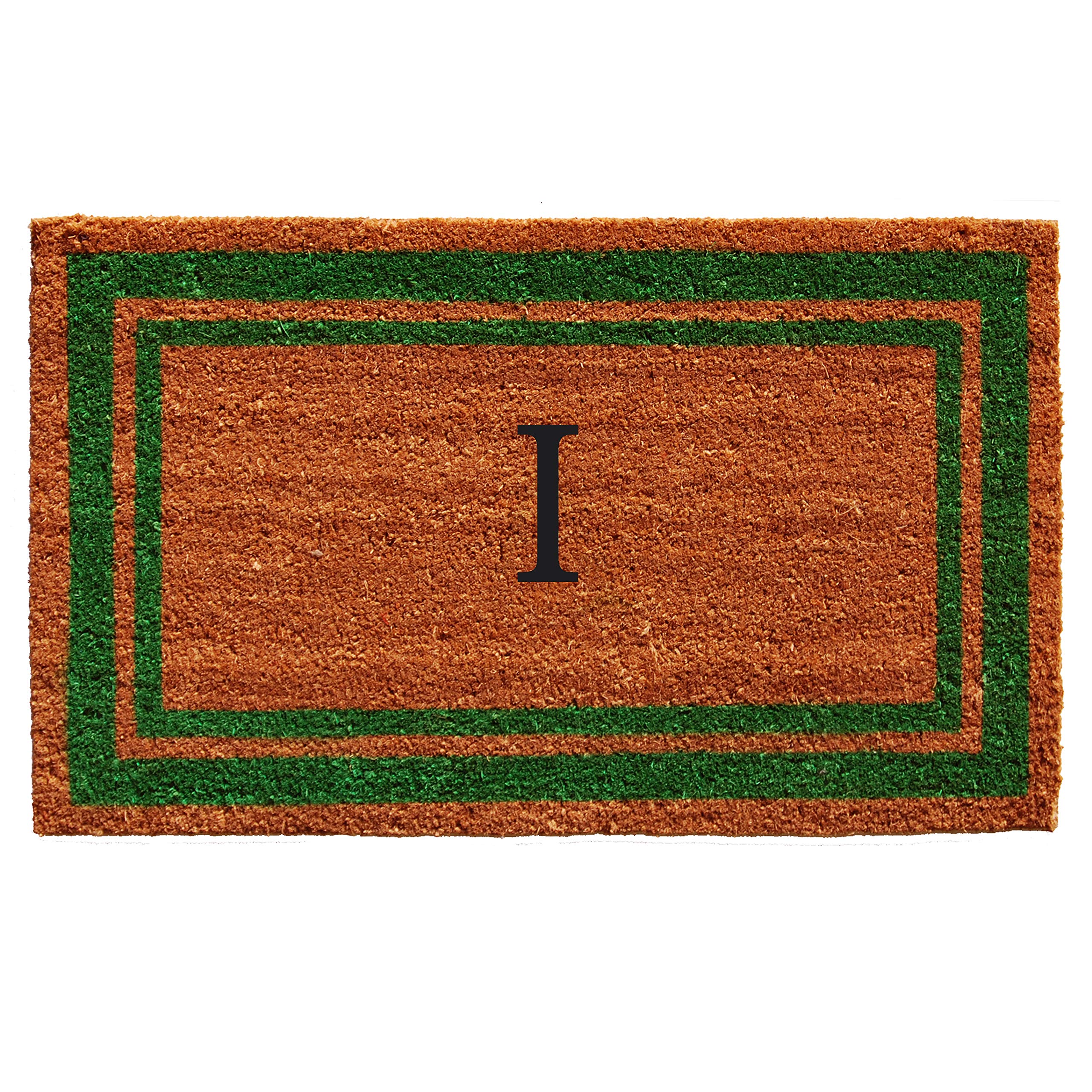 Calloway Mills Green Border 24 x 36 Monogram Doormat (Letter I)