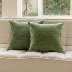 Home Brilliant 2 Pack Lined Linen Solid Textured Large Throw Euro Pillow Sham 26X26 Cushion Cover For Couch Floor Decorations, 2