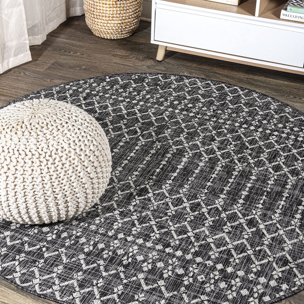 Jonathan Y Smb108F-5R Ourika Moroccan Geometric Textured Weave Indoor Outdoor Area-Rug, Bohemian, Rustic, Scandinavian Easy-Clea