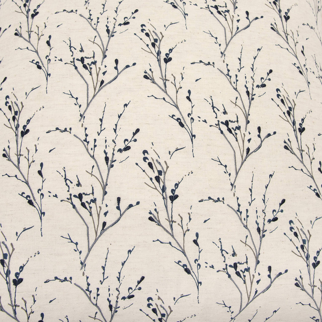 Rizzy Home Floral 20" x 20" Down Filled Pillow with Blue Cotton Cover
