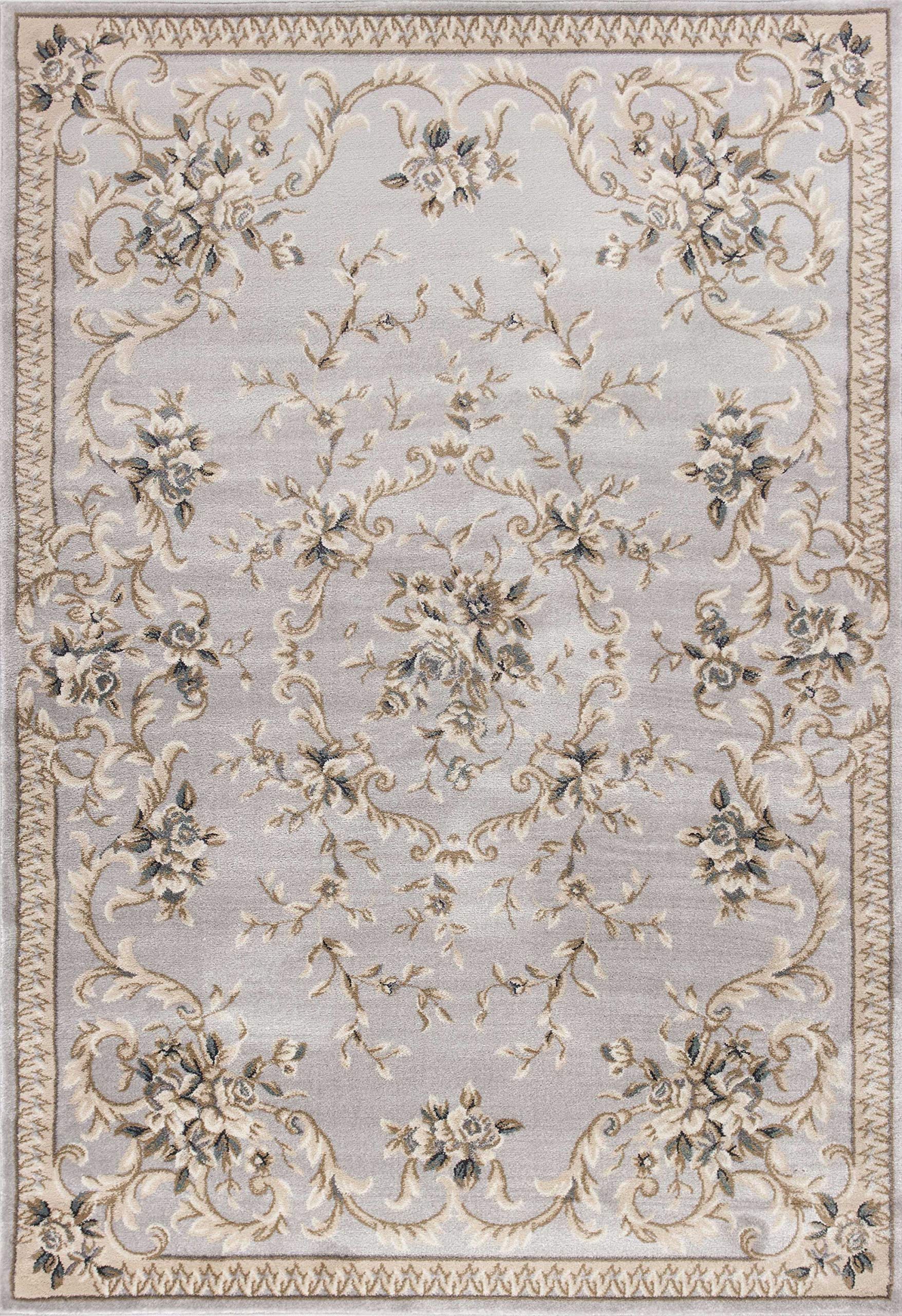 HomeRoots Decor 3'3' x 5'3' Polypropelene Light Grey Area Rug
