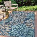 Jonathan Y Smb110C-8 Zinnia Modern Floral Textured Weave Indoor Outdoor Area-Rug Bohemian Coastal Easy-Cleaning Bedroom Kitchen