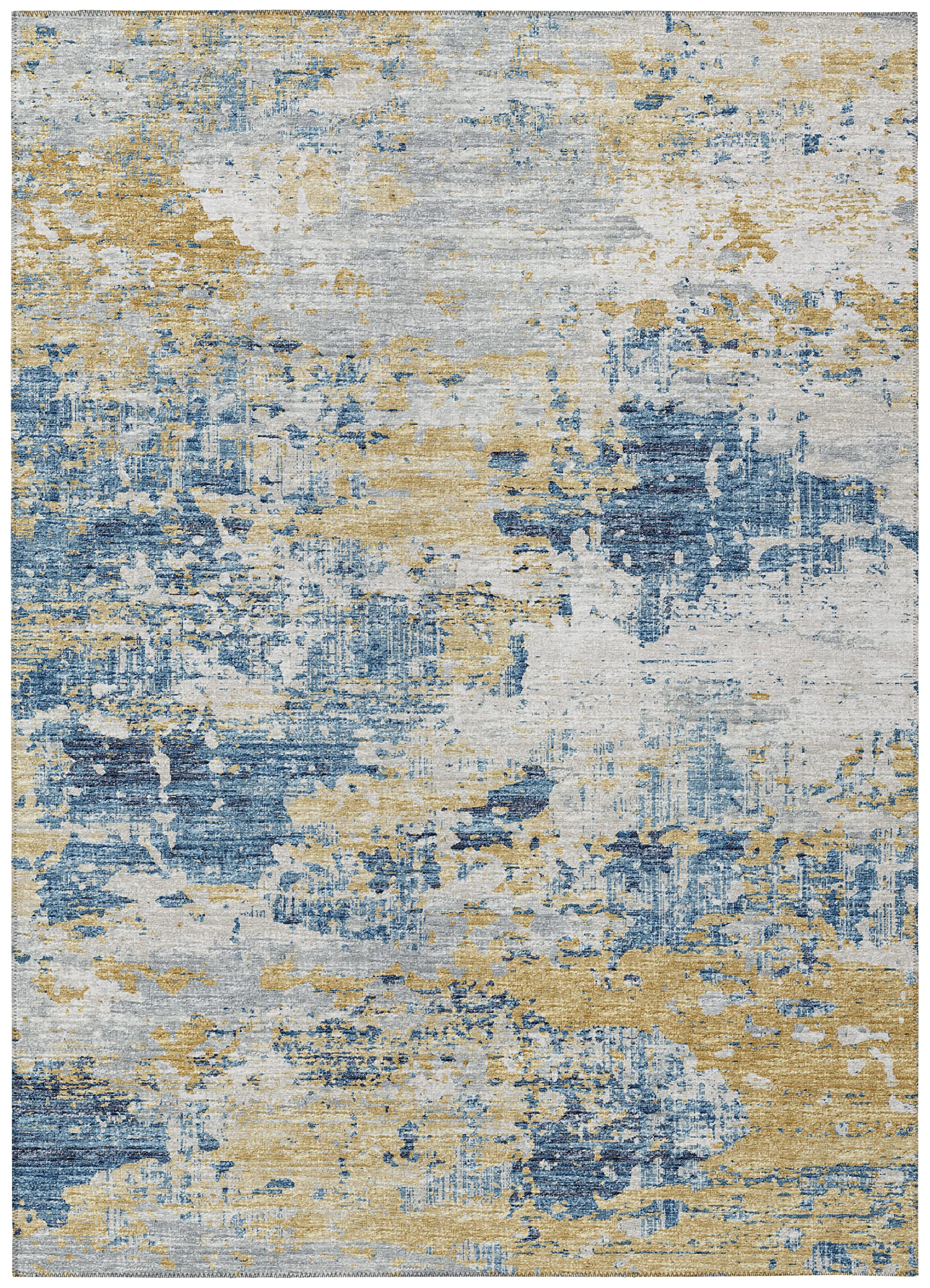 Addison Rugs Indoor/Outdoor Accord Aac34 Blue Washable 10' X 14' Indoor Outdoor Area Rug, Easy Clean, Machine Washable, Non Shedding, Bedroom, Living Room, Dining Room, Kitchen, Patio Rug
