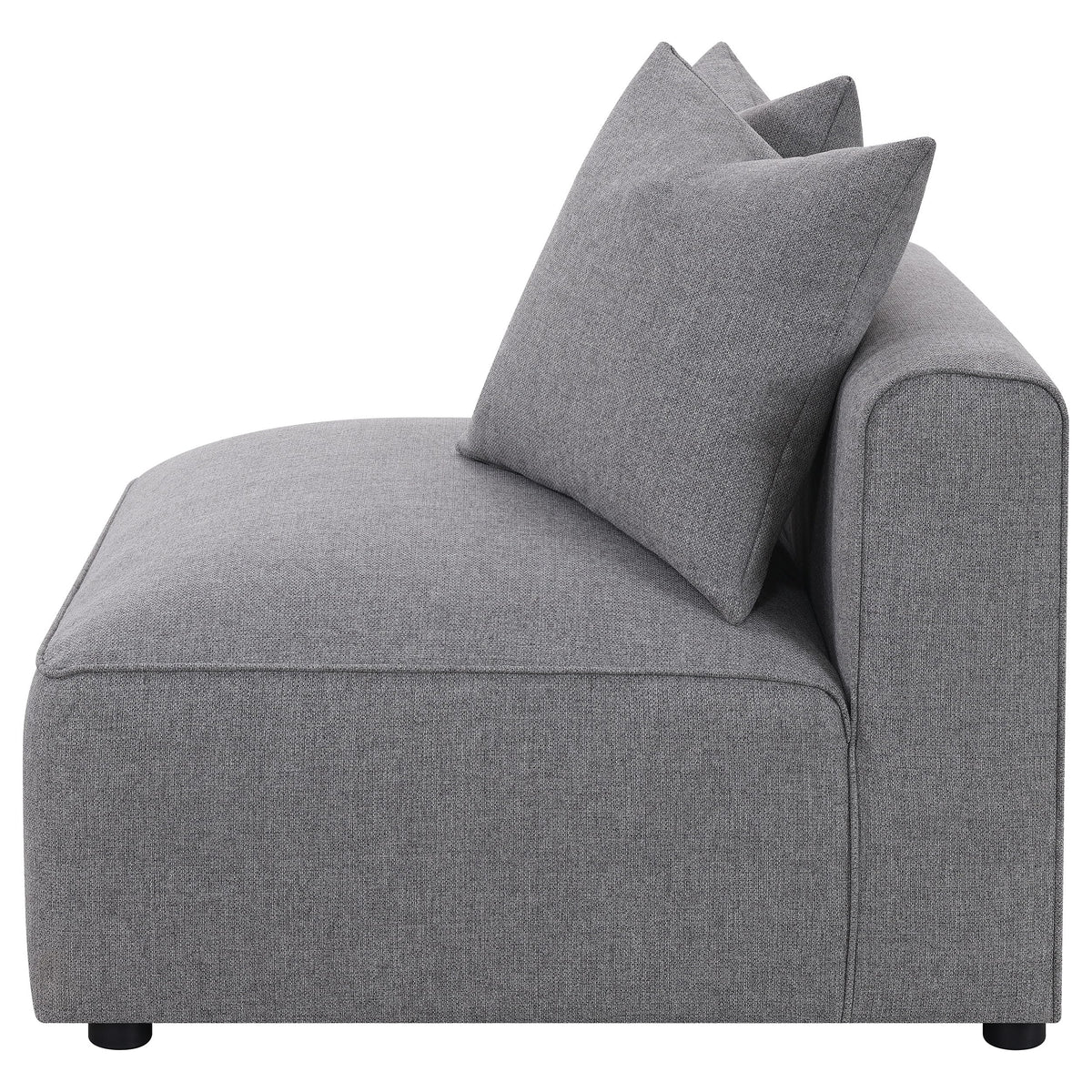 Coaster Home Furnishings Jennifer Upholstered Armless Chair Grey