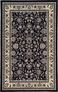 Unique Loom Sialk Hill Collection Area Rug - Washington (5 3 x 8 Rectangle Black/Gray)